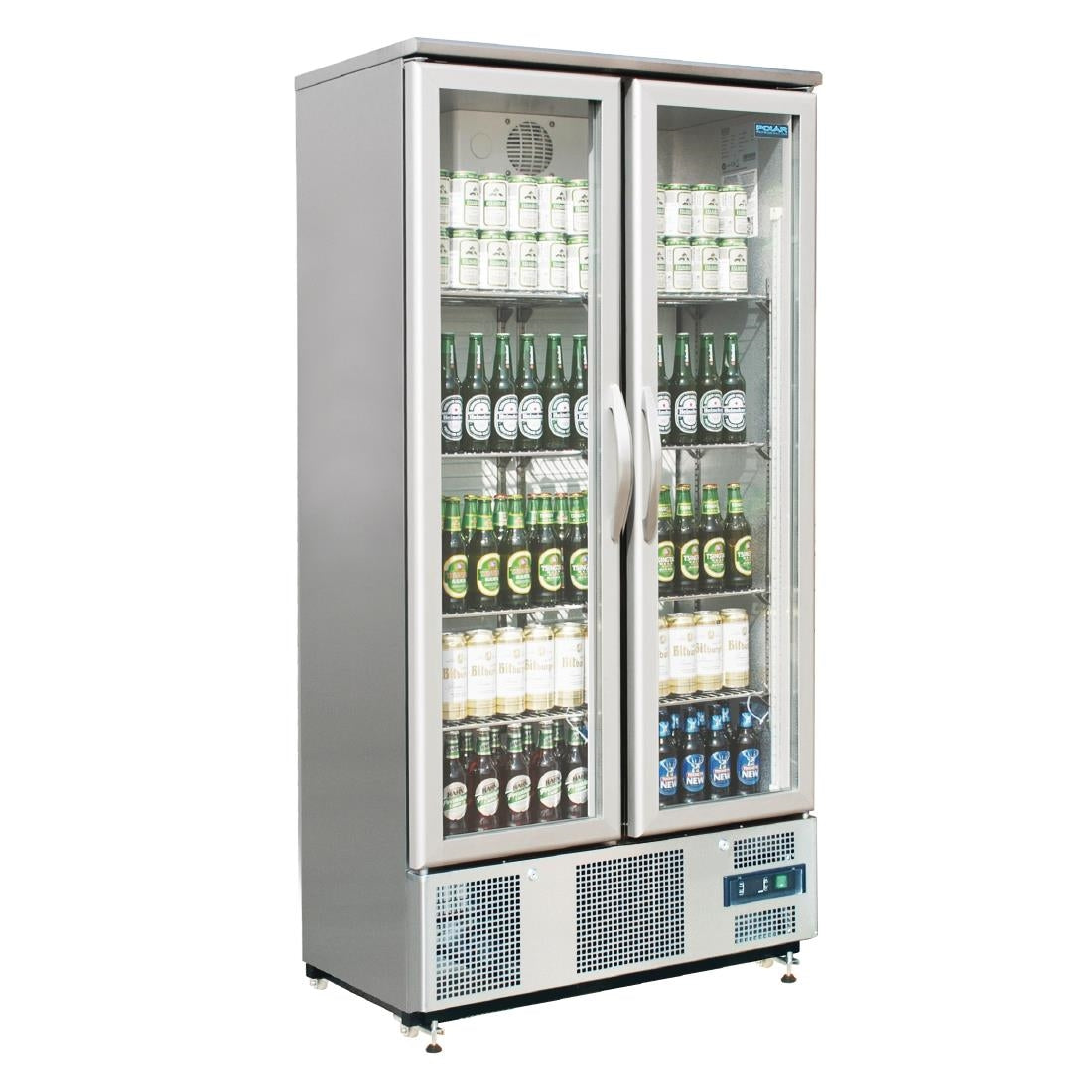 Polar G-Series Double Door Upright Back Bar Fridge Hinged St/St 490Ltr CK477-A