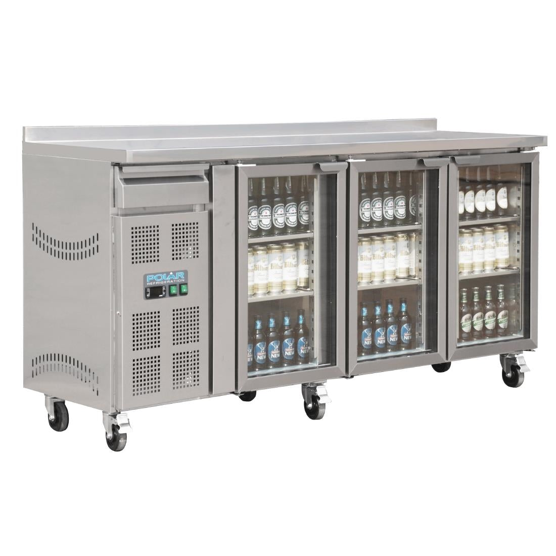 Polar U-Series Premium Bar Fridge 3 Door St/St 543Ltr