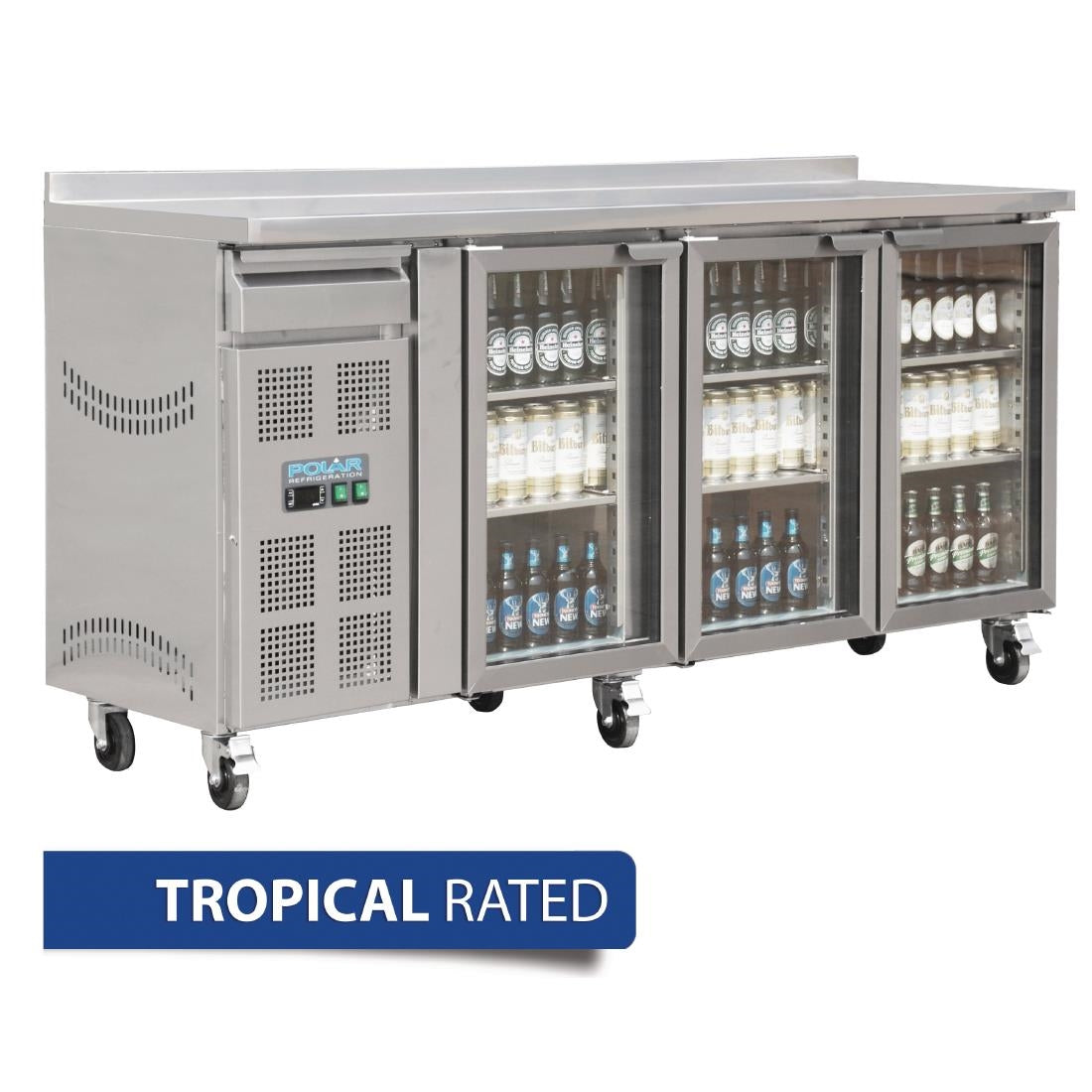 Polar U-Series Premium Bar Fridge 3 Door St/St 543Ltr