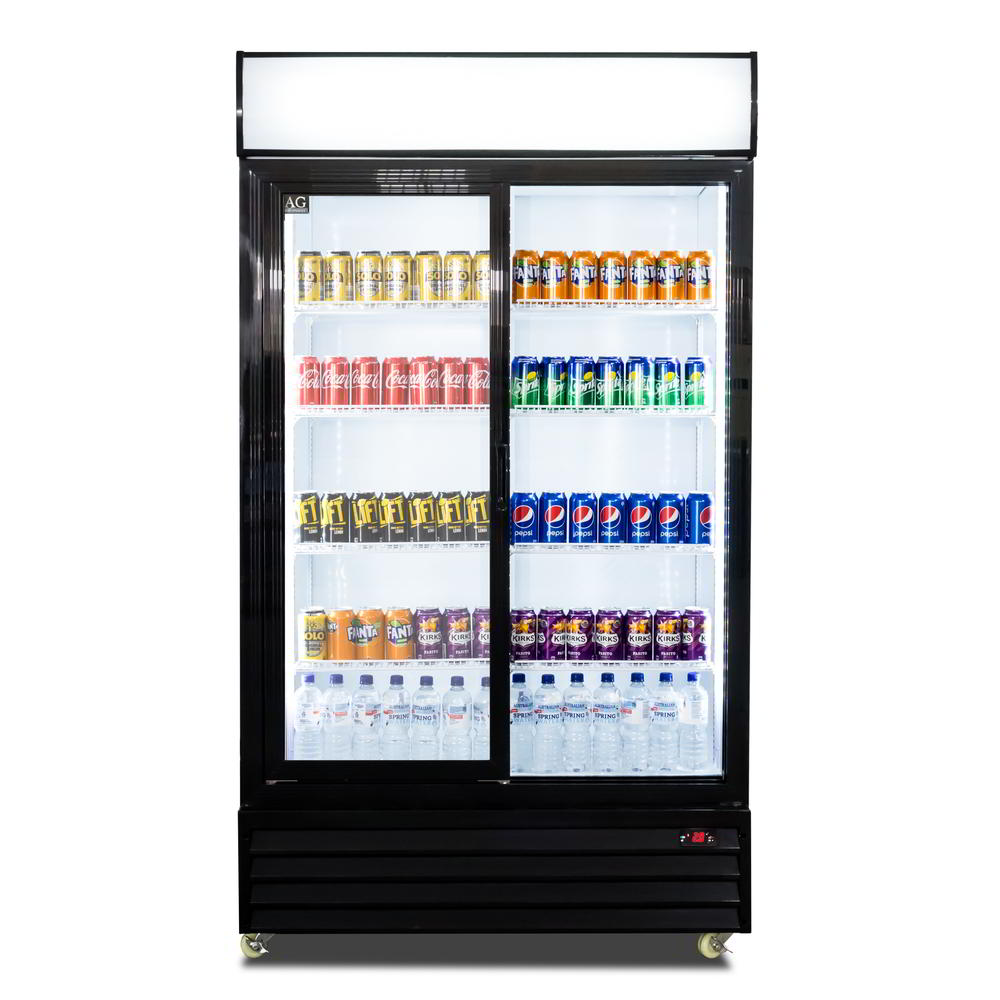 AG 1000L Double Sliding Door Upright Display Fridge - Glass Door CU1000TNG-SD