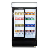 AG 1000L Double Sliding Door Upright Display Fridge - Glass Door CU1000TNG-SD