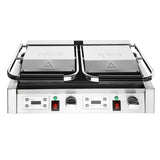 Apuro Double Contact Grill Ribbed Plates with Timer
