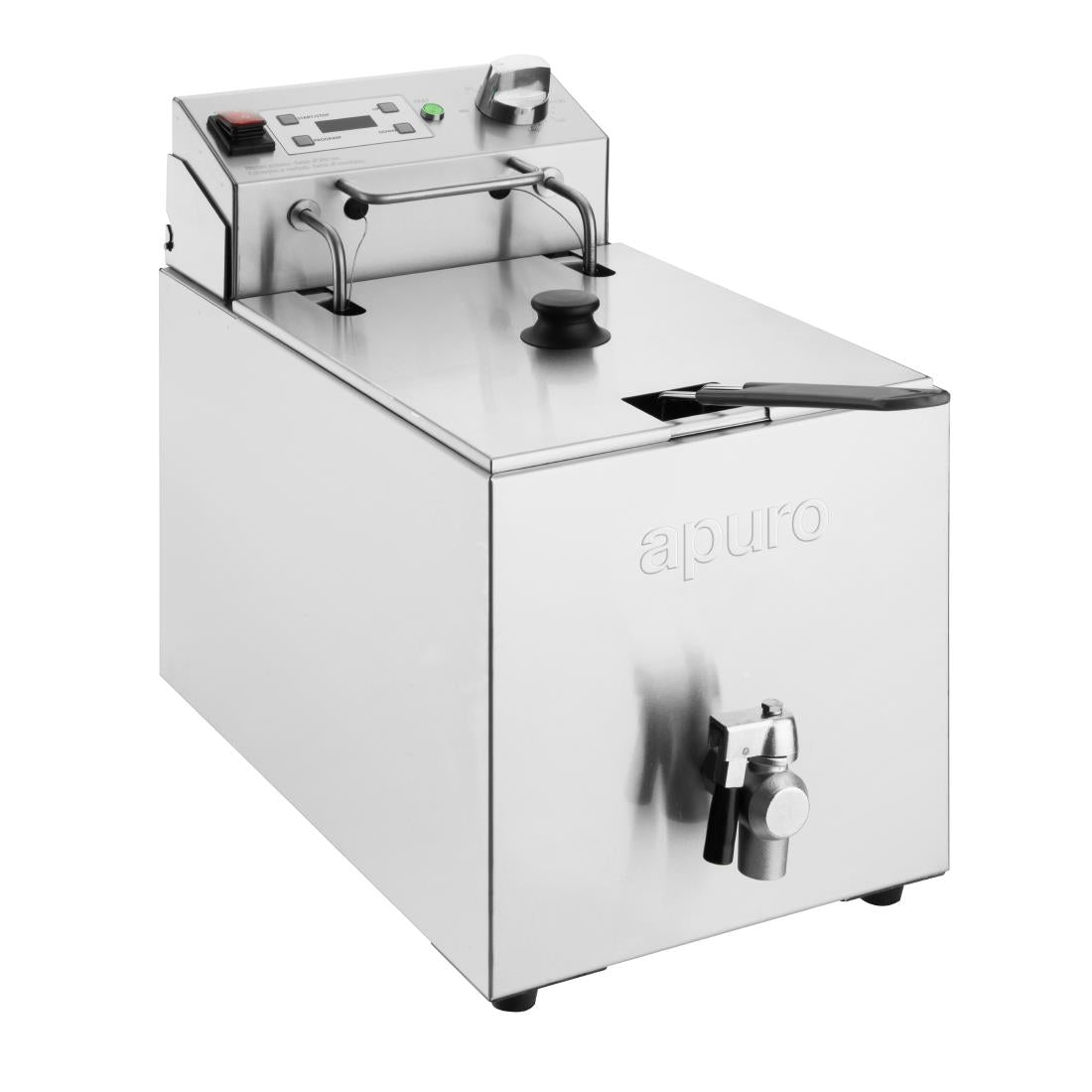 Apuro Single Electric Fryer with Timer - 8Ltr