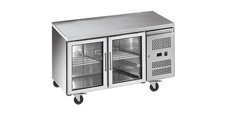 Exquisite Two Glass Door Underbench Fridge - USC260G - Whisk Hospitality - USC260G