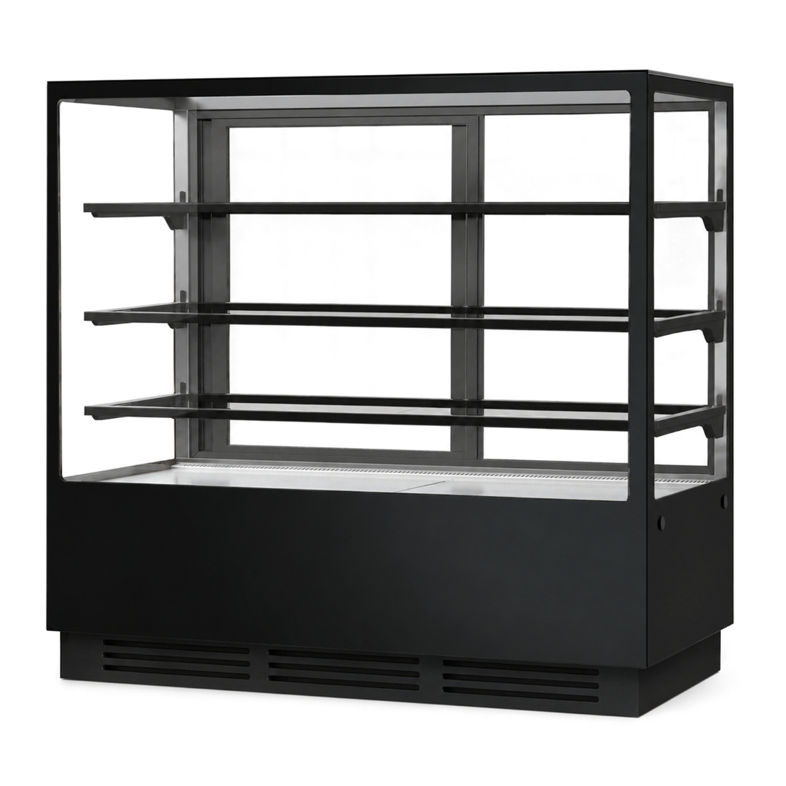 Bonvue Noir Prime 1500mm 3 Shelves Square Cake Display Cabinet CVS150-3B - Whisk Hospitality - CVS150-3B