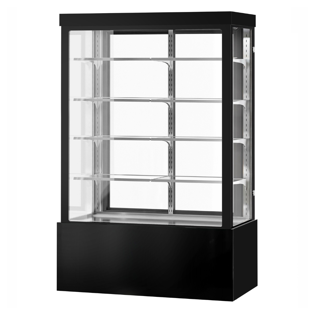 Bonvue Noir Grand 1500mm 4 Shelves Square Cake Display Cabinet CVS150-4B - Whisk Hospitality - CVS150-4B