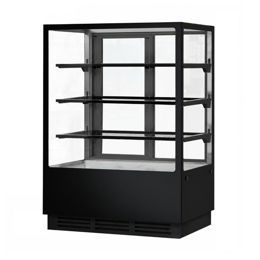 Bonvue Noir Prime 900mm 3 Shelves Square Cake Display Cabinet CVS90-3B - Whisk Hospitality - CVS90-3B