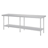 Vogue Premium 304  Stainless Steel Table - 2400x600x900mm DA333