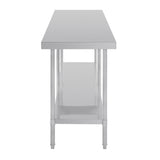 Vogue Premium 304  Stainless Steel Table - 2400x600x900mm DA333