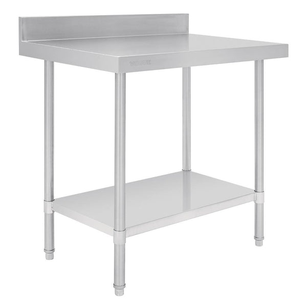 Vogue Premium 304  Stainless Steel Table with Upstand - 900x600x900mm DA338