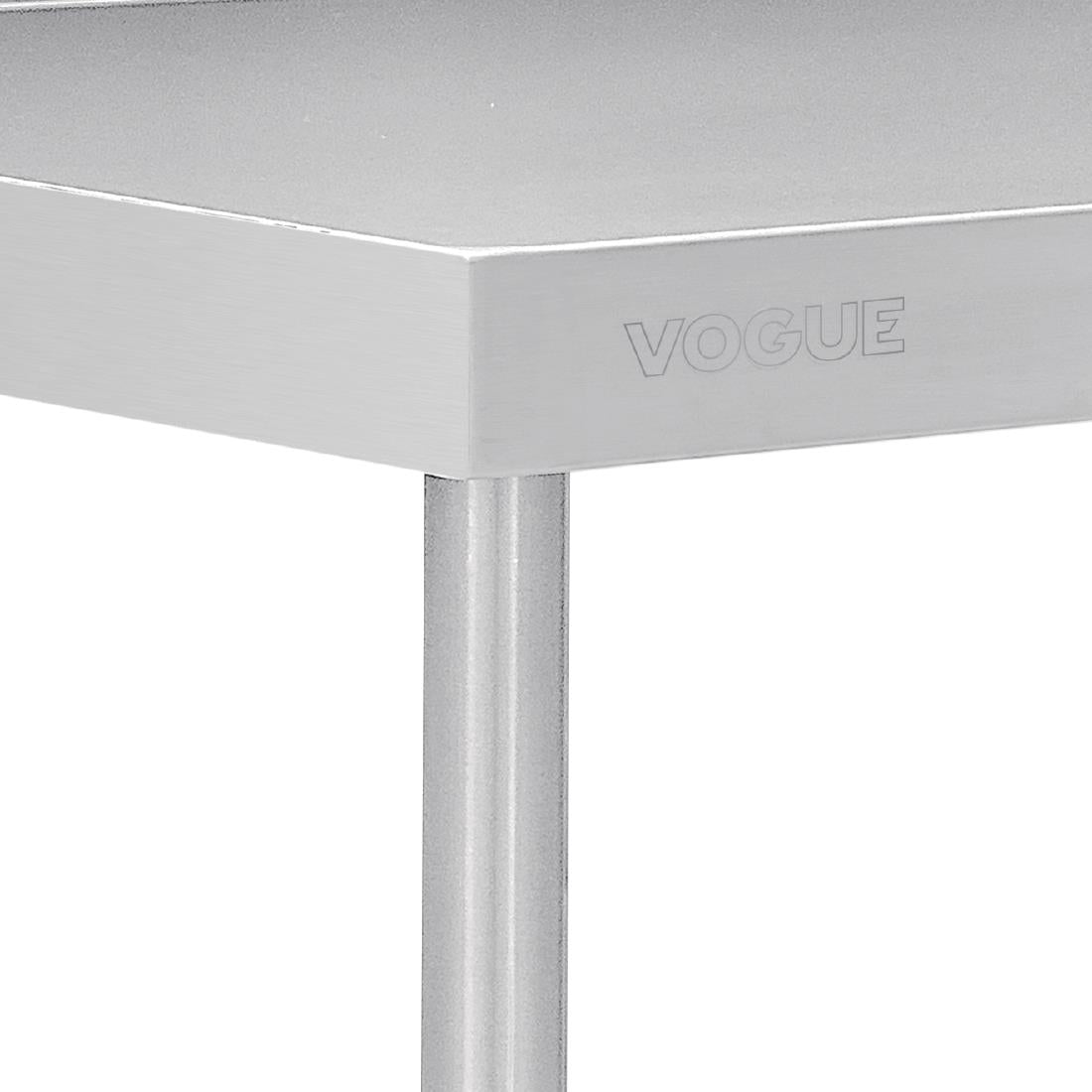 Vogue Premium 304  Stainless Steel Table with Upstand - 900x600x900mm DA338