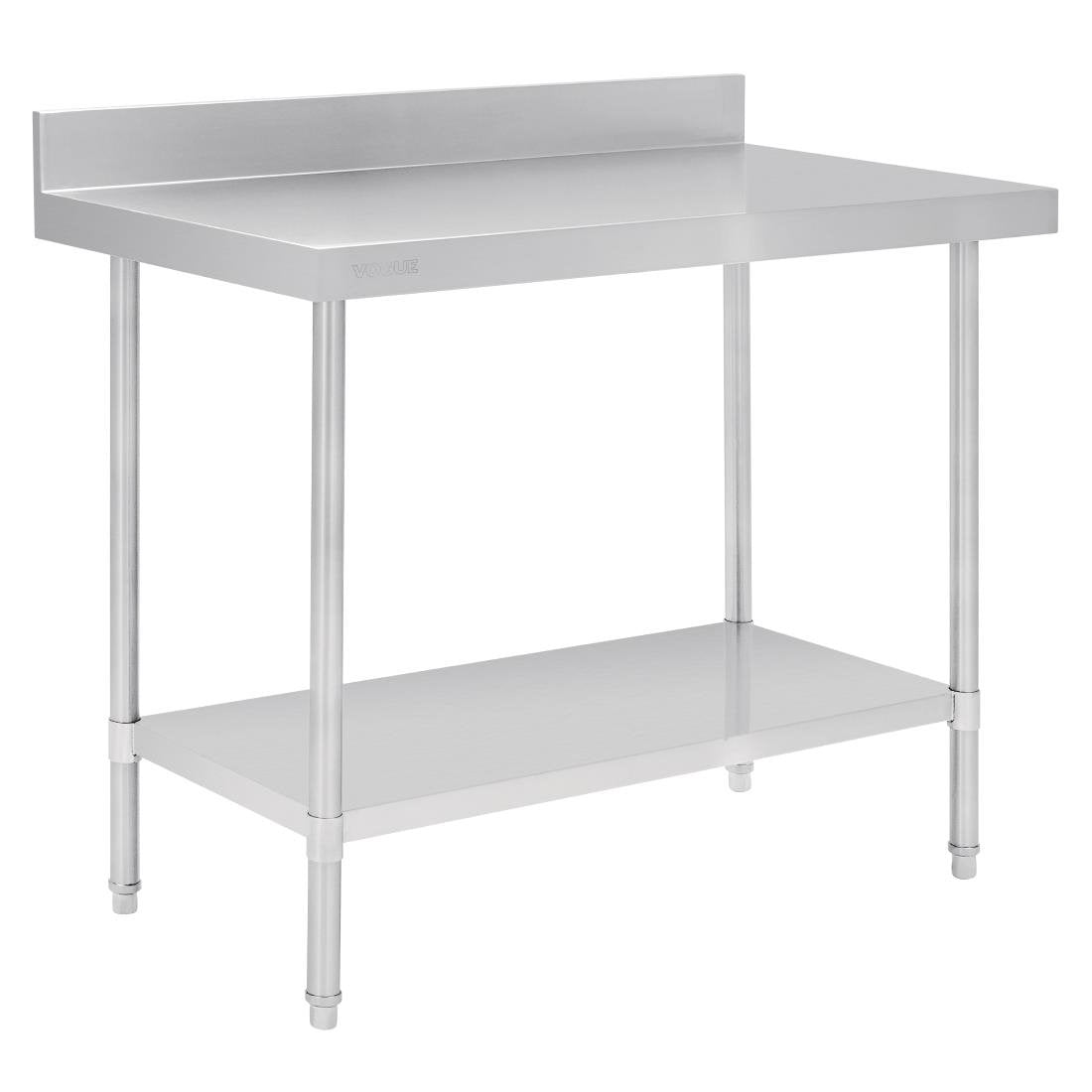 Vogue Premium 304  Stainless Steel Table with Upstand - 1200x600x900mm DA339