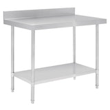 Vogue Premium 304  Stainless Steel Table with Upstand - 1200x600x900mm DA339