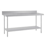 Vogue Premium 304  Stainless Steel Table with Upstand - 1500x600x900mm DA340