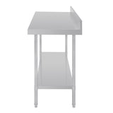 Vogue Premium 304  Stainless Steel Table with Upstand - 1500x600x900mm DA340