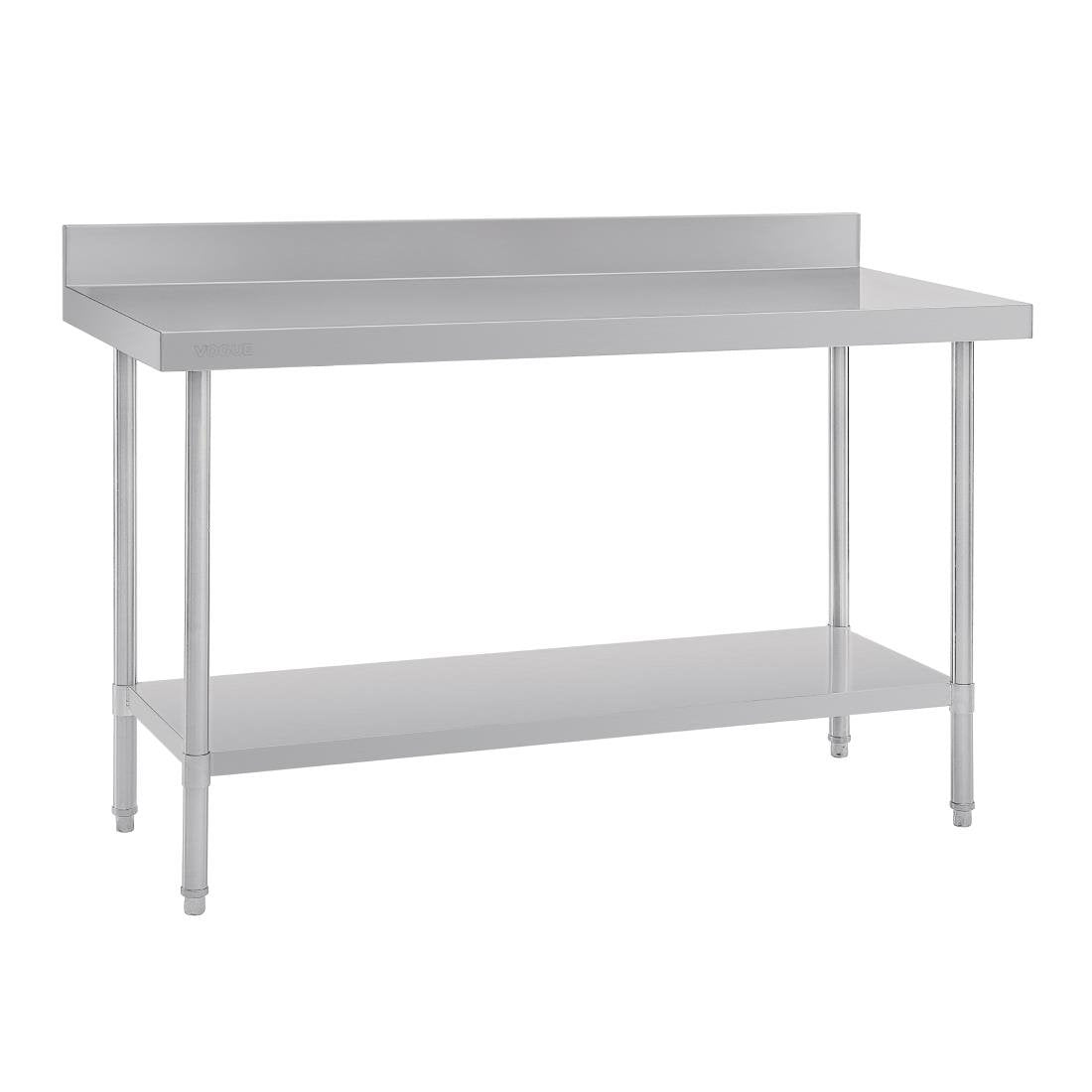 Vogue Premium 304  Stainless Steel Table with Upstand - 1800x600x900mm DA341