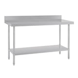 Vogue Premium 304  Stainless Steel Table with Upstand - 1800x600x900mm DA341