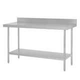 Vogue Premium 304  Stainless Steel Table with Upstand - 1800x600x900mm DA341
