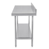 Vogue Premium 304  Stainless Steel Table with Upstand - 1800x600x900mm DA341