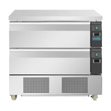 Polar U-Series Double Drawer Counter Fridge Freezer 4xGN