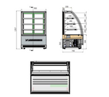 Atosa UPRIGHT ROUND CAKE SHOWCASE 1200 MM FRIDGE DF127D