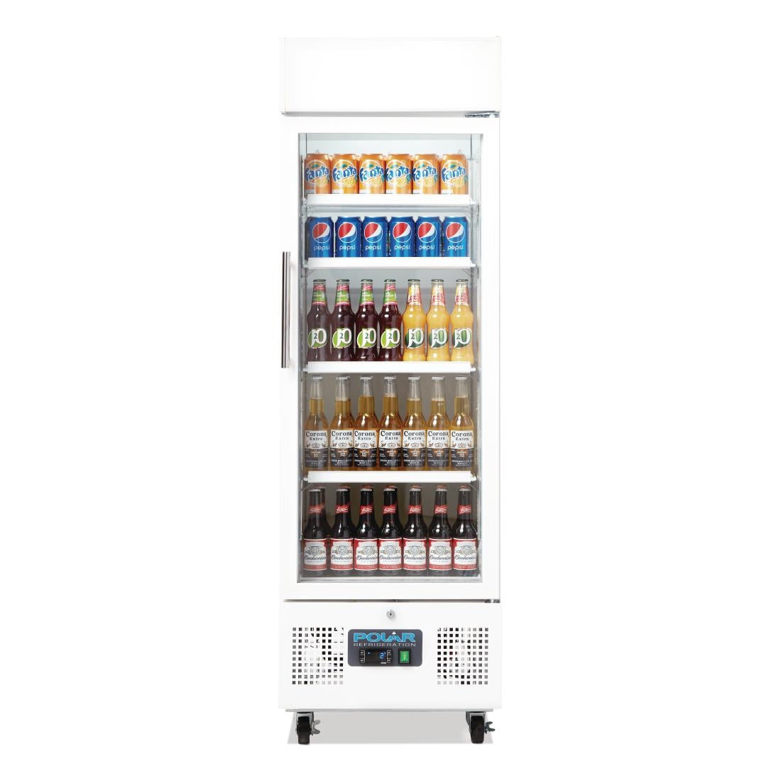 Polar G-Series Upright Display Fridge 218Ltr White DM075-A