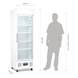 Polar G-Series Upright Display Fridge White - 350Ltr DM076-A