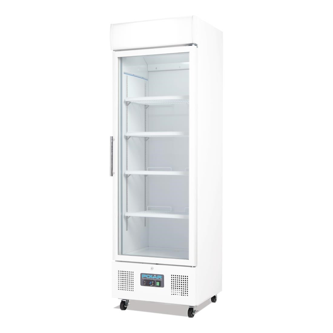 Polar G-Series Upright Display Fridge White - 350Ltr DM076-A