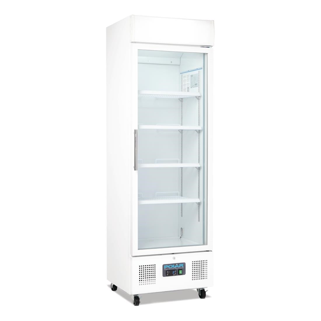 Polar G-Series Upright Display Fridge White - 350Ltr DM076-A