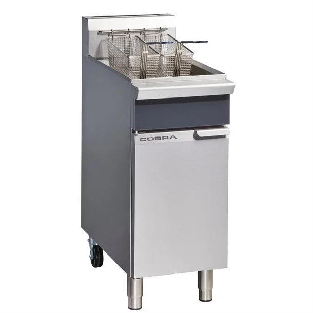 Cobra by Moffat Freestanding Single Pan Double Basket Natural Gas Deep Fryer 18Ltr