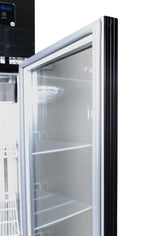 Thermaster Single glass door upright freezer black stainless steel - SUFG500B