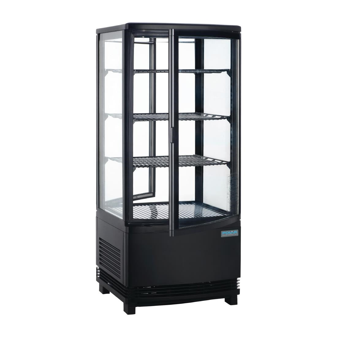 Polar C-Series Energy Efficient Curved Door Display Fridge Black - 86Ltr CX574-A