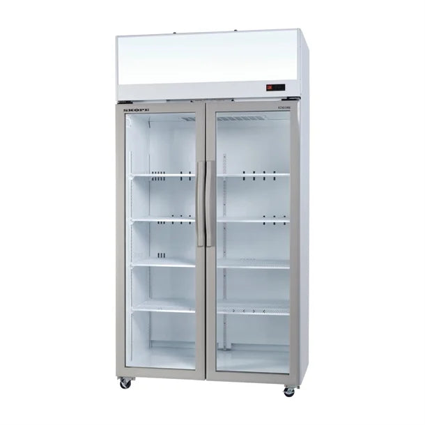 Skope EziCore TCE1000N 2 Glass Door Display or Storage Fridge