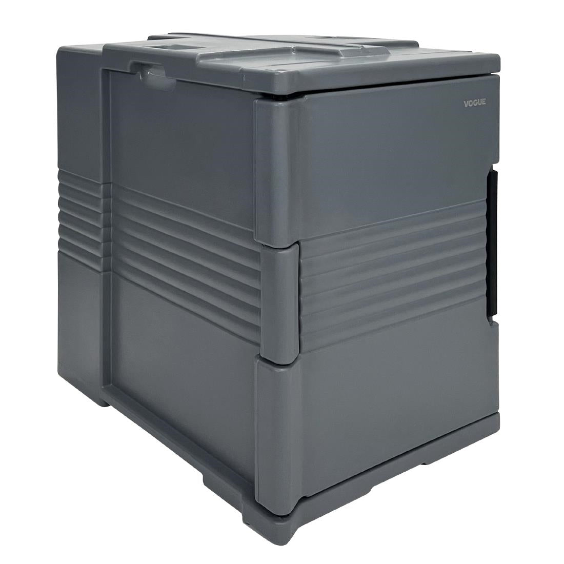 Vogue Thermo-Box 600 Front Loading Box Black for GN Pan Size - 465x610x630mm DX993
