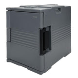 Vogue Thermo-Box 600 Front Loading Box Black for GN Pan Size - 465x610x630mm DX993