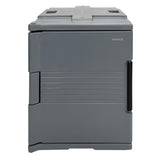Vogue Thermo-Box 600 Front Loading Box Black for GN Pan Size - 465x610x630mm DX993