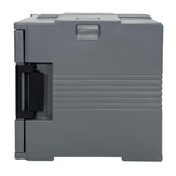 Vogue Thermo-Box 600 Front Loading Box Black for GN Pan Size - 465x610x630mm DX993