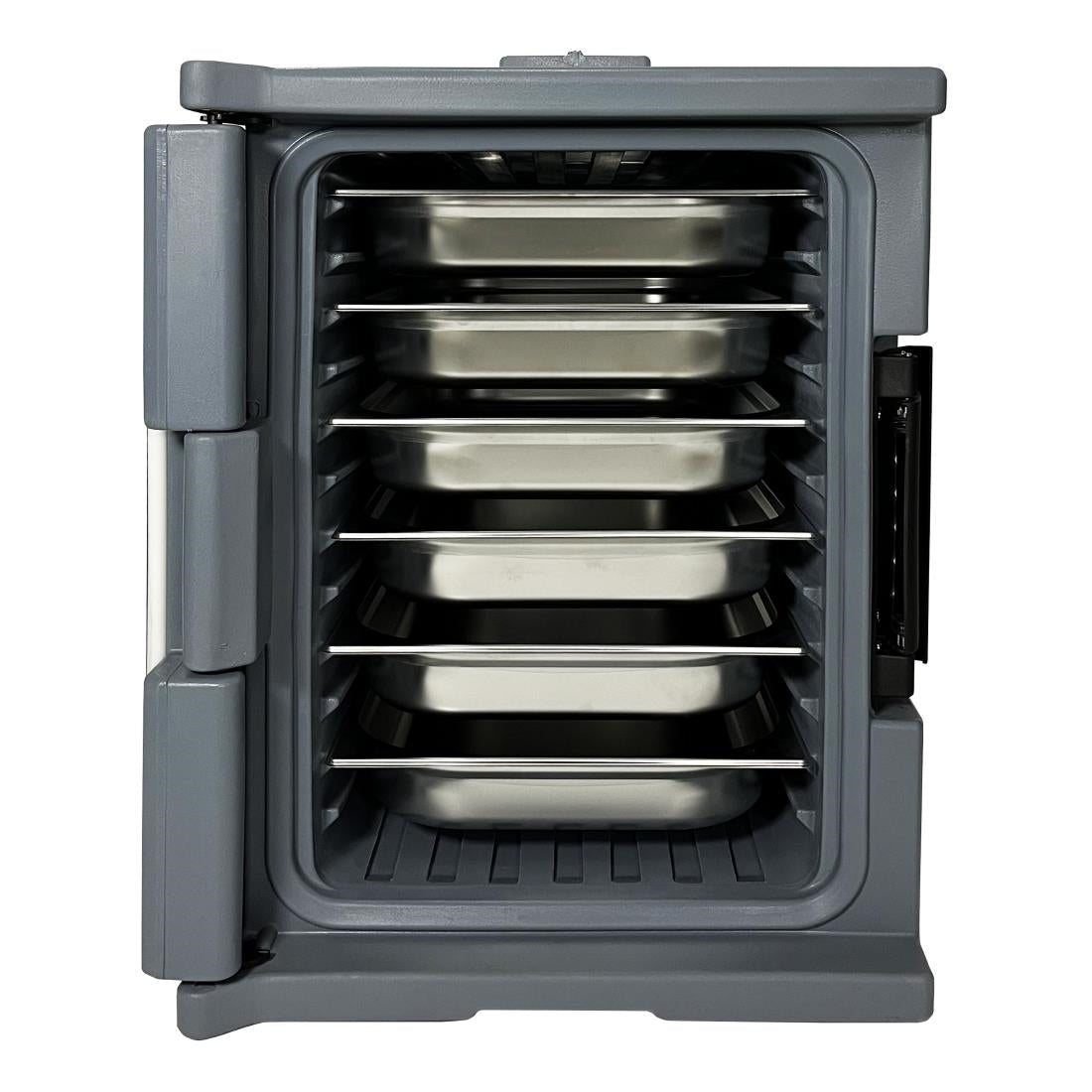 Vogue Thermo-Box 600 Front Loading Box Black for GN Pan Size - 465x610x630mm DX993