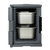 Vogue Thermo-Box 600 Front Loading Box Black for GN Pan Size - 465x610x630mm DX993