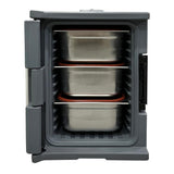 Vogue Thermo-Box 600 Front Loading Box Black for GN Pan Size - 465x610x630mm DX993