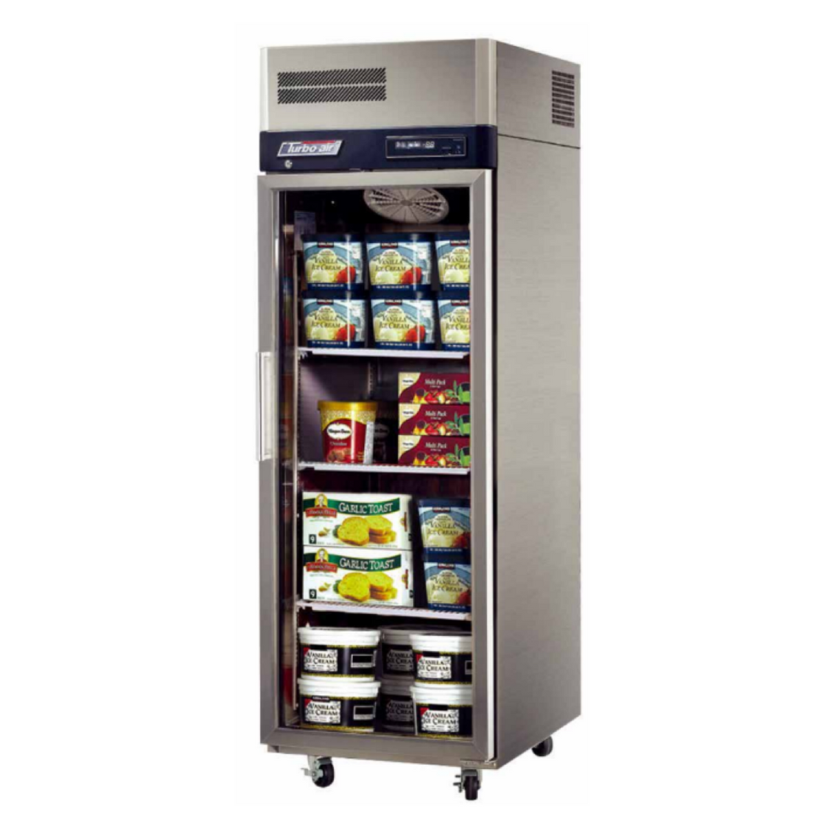 Turbo Air 1 Glass Door Upright Display Freezer 574L KF25-1G-N - Whisk Hospitality - KF25-1G-N