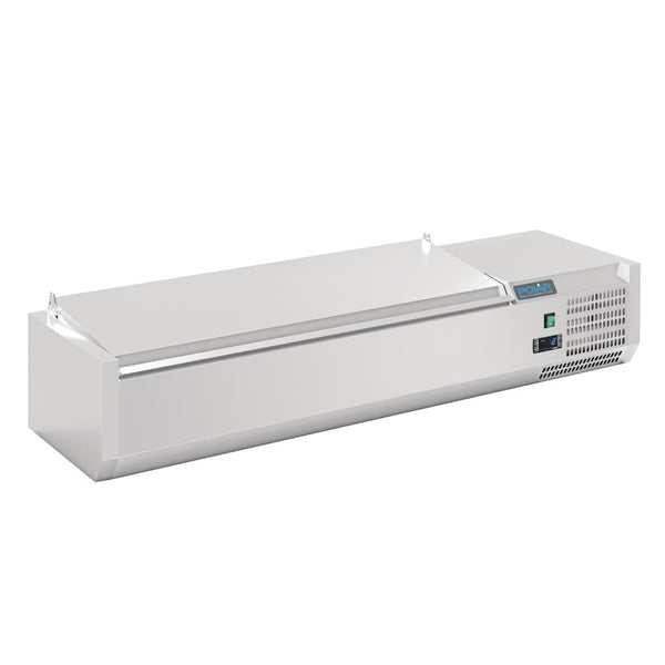 Polar G-Series Countertop Prep Fridge with Lid 5x 1/4GN with Hard Stainless Lid FA854-A