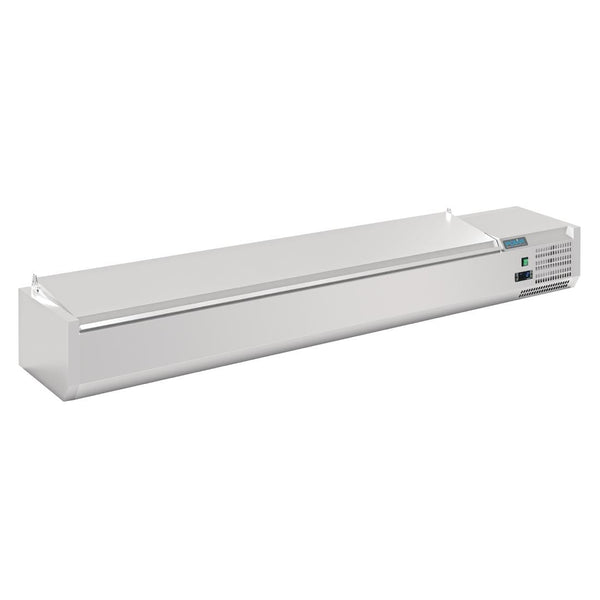 Polar G-Series Countertop Prep Fridge with Lid 10x 1/4GN with Hard Stainless Lid FA857-A