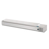 Polar G-Series Countertop Prep Fridge with Lid 10x 1/4GN with Hard Stainless Lid