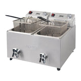 Apuro Double Fryer - 2x8Ltr 2.9kW with Timer FC375-A