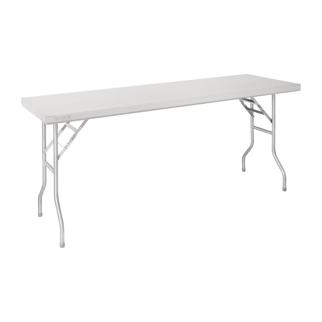 Vogue Folding Work Table St/St - 1830x610x780mm 72x24x31" FN289