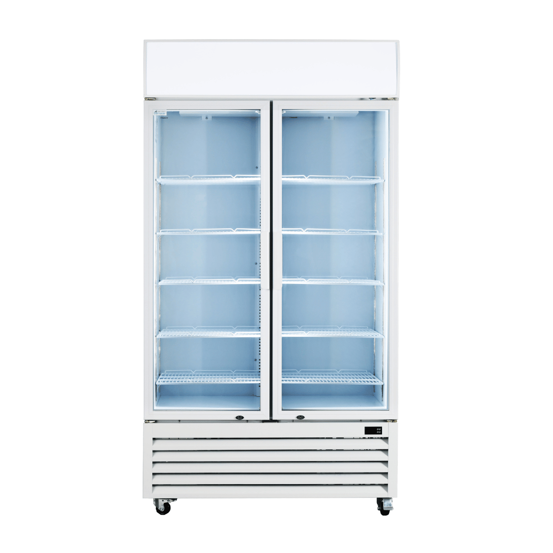 Ex-Showroom: Thermaster Colourbond Upright Beverage Fridge 2 Doors White - LG-1000P-QLD199