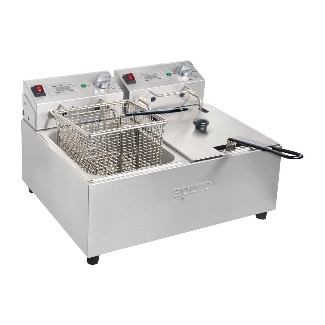 Apuro Double Fryer - 2x5Ltr 2x2.2kW FS499-A