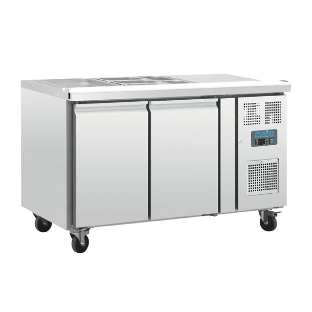 Polar 2 Door Counter Fridge