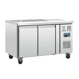 Polar 2 Door Counter Fridge